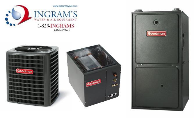 Goodman R410A 13 SEER Complete Split System AC & Gas 1.5 Ton GSX130181, CAPF1824B6, GMH950703BX