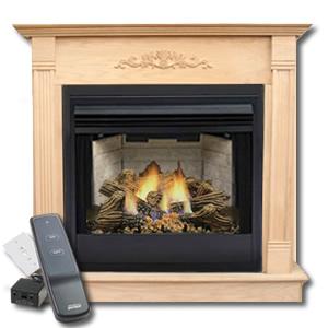 Complete Monessen Charred Timber 32" Fireplace Package