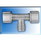 1/4" Tube x 1/4" Tube x 1/8" NPT Male Branch Tee Compression Connector