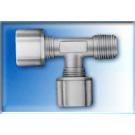1/2" Tube x 1/2" Tube x 3/8" NPT Male Run Tee Compression Connector